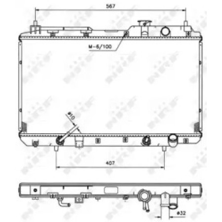 Радиатор охлаждения Honda CR-V 2.0 16V 4WD 95-02 (53507)