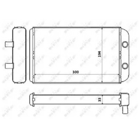 Радиатор печки Citroen Jumper/Fiat Ducato/Peugeot Boxer 94- (53562)