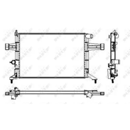 Радиатор охлаждения Opel Astra G/Zafira A 1.4-1.8 16V 98-05 (53628)