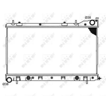 Радиатор охлаждения Subaru Forester 2.0-2.5 02- (53711)