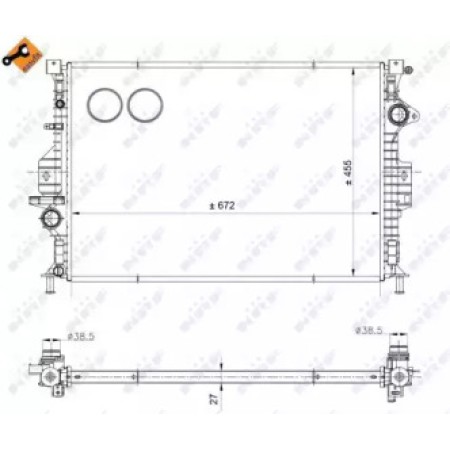 Радиатор охлаждения Ford FocusIII/Galaxy/Mondeo 1.6 05- (53811)