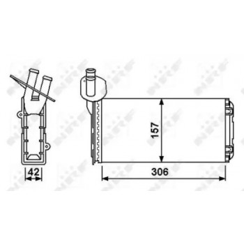 Радиатор печки VW T4 90- (53889)