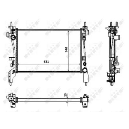 Радиатор охлаждения Citroen Nemo/Fiat Qubo/Peugeot Bipperi 07- (53934)
