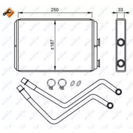 Радиатор печки Citroen Jumpy/Fiat Scudo 1.6-2.0 JTD 06- (54211)