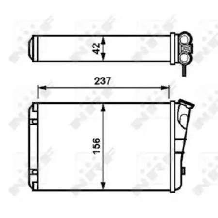 Радиатор печки Opel Omega B 2.0-3.0 94-03 (54238)