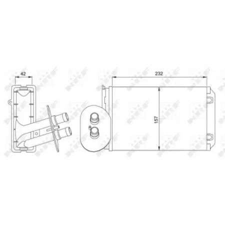 Радиатор печки VW T4 90-03- (+AC) (54247)