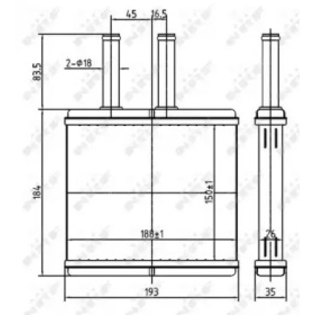 Радиатор печки Chevrolet Aveo 1.2-1.4 05- (54269)