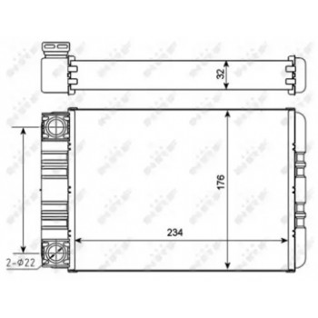 Радиатор печки MB C-class (W203) 00-07 (54274)