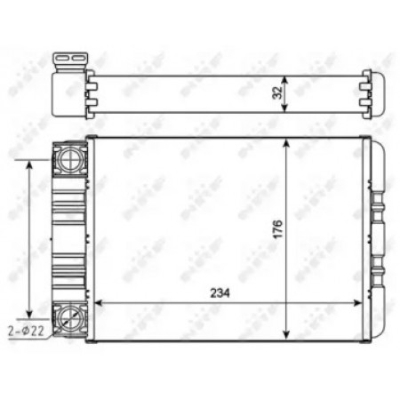 Радиатор печки MB C-class (W203) 00-07 (54274)