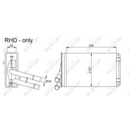 Радиатор печки Skoda Superb/VW Passat/Audi A4 1.6-4.0 94- (54302)