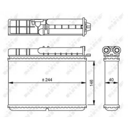 Радиатор печки BMW 5 (E34) 1.8-4.0i/2.4/2.5 TD 88-97 (54307)
