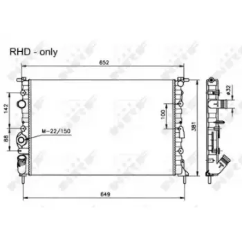Радиатор охлаждения Renault Megane/Scenic 1.4-2.0 dCi 96-03 (58025)