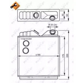 Радиатор печки Opel Astra F 91-05 (58146)