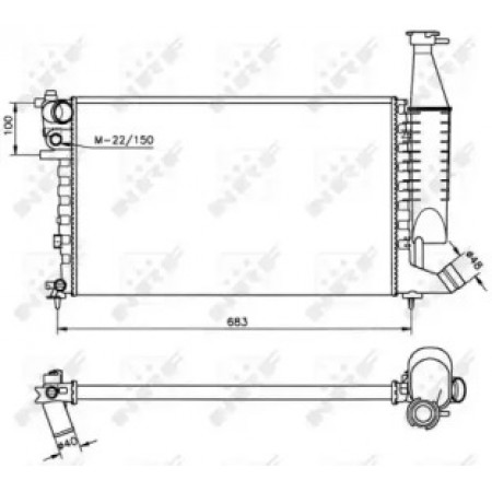Радиатор охлаждения Citroen Berlingo 1.1/1.4/1.6/1.8 96- (58174)