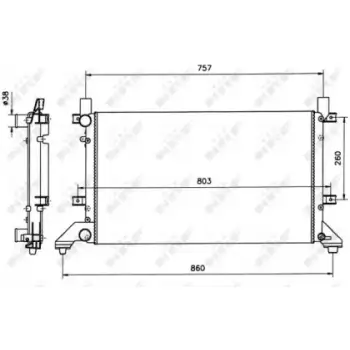 Радиатор охлаждения VW LT 2.5-2.8TDI 96- (58240)