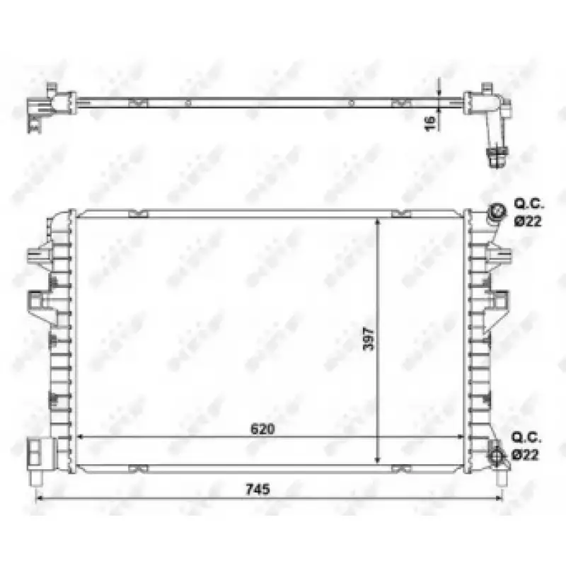 Радиатор охлаждения VW Touran/Tiguan/Golf/Passat 1.0-2.0D 12- (58471)