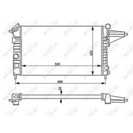 Радиатор охлаждения Opel Vectra A 1.4-1.6i 88-95 (58775)