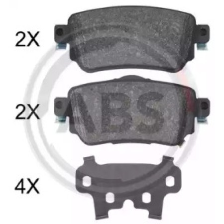 Задние тормозные колодки A.B.S. для Nissan X-Trail, Qashqai II (13-) (TRW) 35063