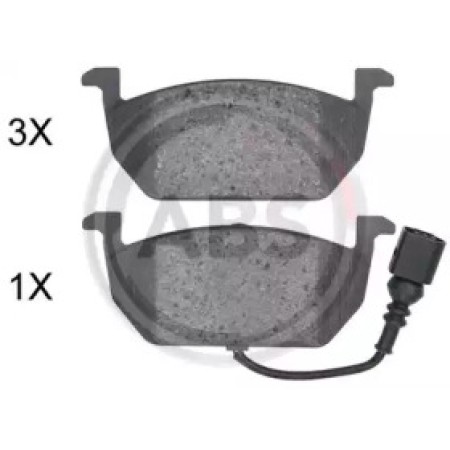 Передні гальмівні колодки A.B.S. для Skoda Octavia III, Volkswagen Golf VII (12-) (ATE) 35068