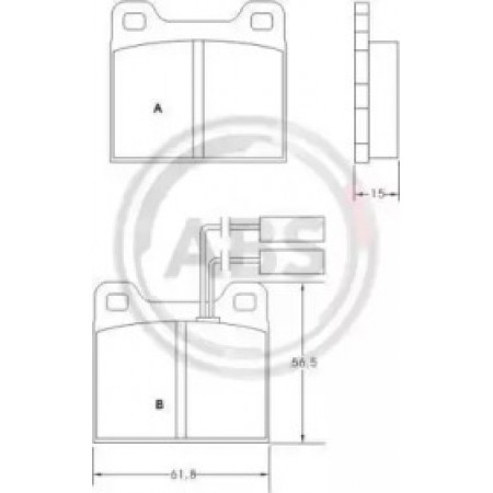 Передні гальмівні колодки A.B.S. для Audi 75, 80, 100 (77-95) 36005