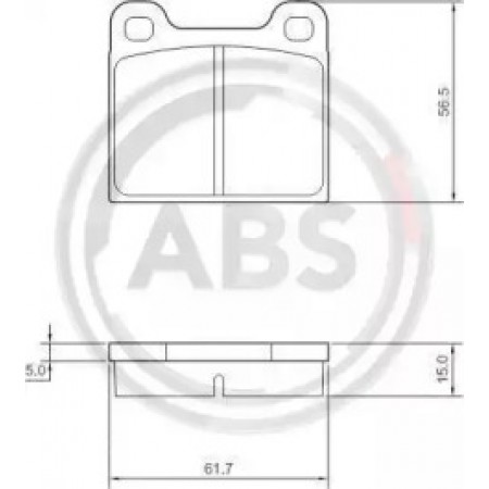 Передні гальмівні колодки A.B.S. для Mercedes W123, W126, W107 (58-05) 36009