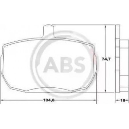Передние тормозные колодки A.B.S. для Iveco Daily, Land Rover Landrover, Pilot, Range Rover, Ford Transit (69-07) 36124