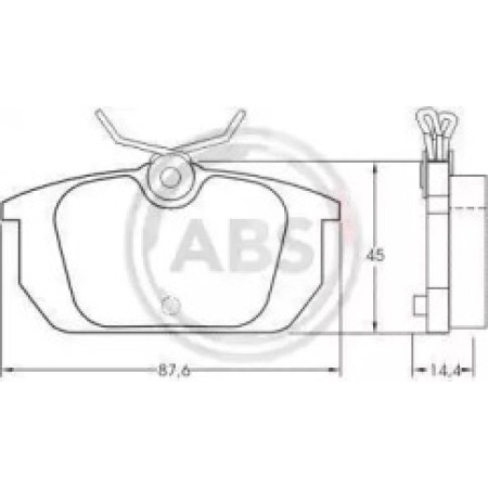 Задні гальмівні колодки A.B.S. для Fiat Marea, Barchetta, Bravo, Alfa Romeo GTV, Spider, 145, 146 (94-06) 36188