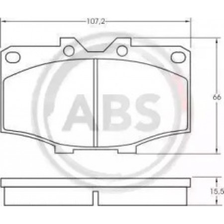 Задні гальмівні колодки A.B.S. для Toyota Land Cruiser (84-) 36462