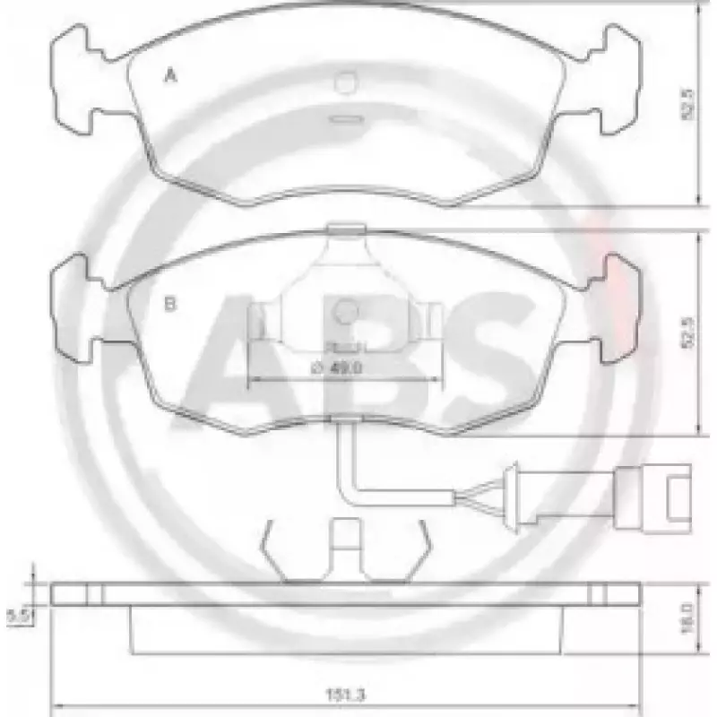 Тормозные колодки перед. Ford Escort/Sierra 84-99 (ATE) (36519)