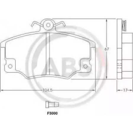 Передні гальмівні колодки A.B.S. для Fiat Tipo, Ritmo, Argenta, Lancia Thema, Prisma (81-06) 36521