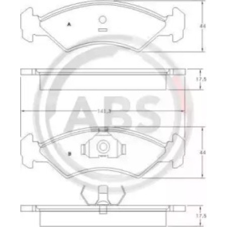 Передні гальмівні колодки A.B.S. для Ford Fiesta (83-89) 36534