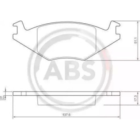 Передние тормозные колодки A.B.S. для Volkswagen Golf, Seat Ibiza, Volkswagen Jetta, Passat, Polo (78-03) 36539