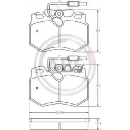 Передні гальмівні колодки A.B.S. для Peugeot 205, Citroen C15, Vescovato (84-03) 36547