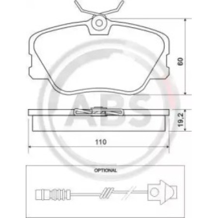 Передні гальмівні колодки A.B.S. для Mercedes W201, 124 (Lucas) 36556
