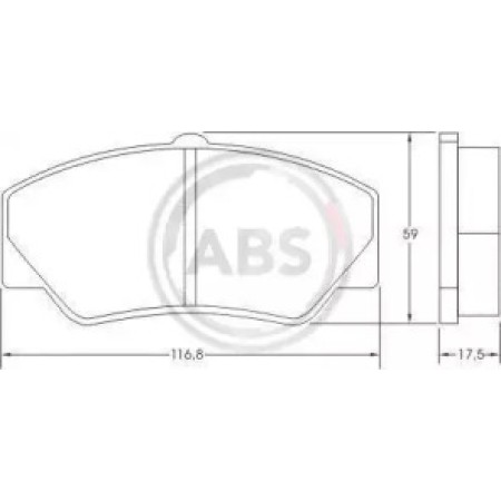 Передні гальмівні колодки A.B.S. для Ford Transit (85-01) 36578