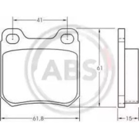 Задние тормозные колодки A.B.S. для Opel Omega A (86-94) (ATE) 36624