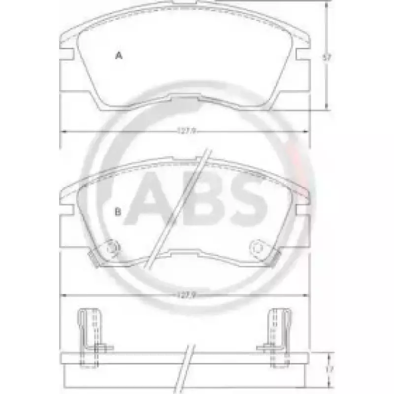 Колодки тормозные перед. Galloper/L200/L300/Lancer/Pajero (87-13) (36648)
