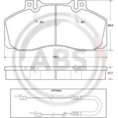 Передние тормозные колодки A.B.S. для Mercedes W905, T2-W667, W668, W669, W670 (85-13) 36665