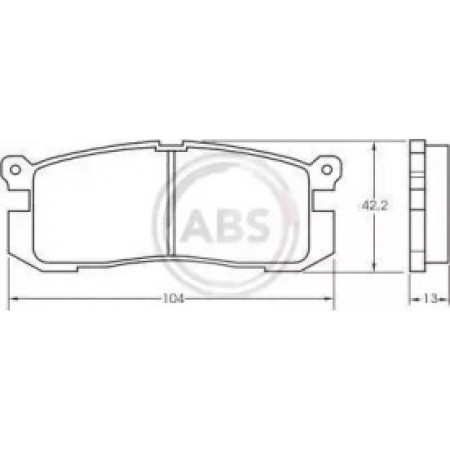 Задні гальмівні колодки A.B.S. для Ford Probe, Mazda 626 (89-98) 36672