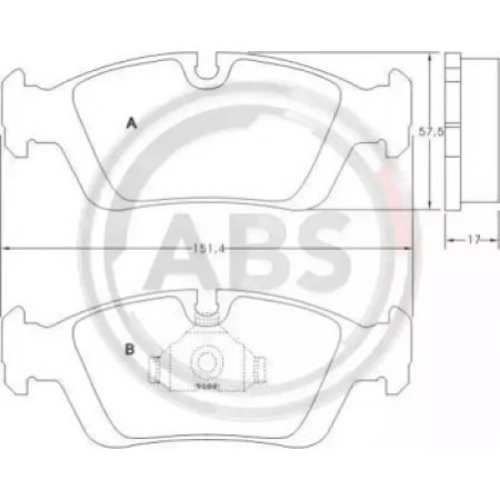 Передние тормозные колодки A.B.S. для BMW 3 E36, E46 (94-07) (ATE) 36678