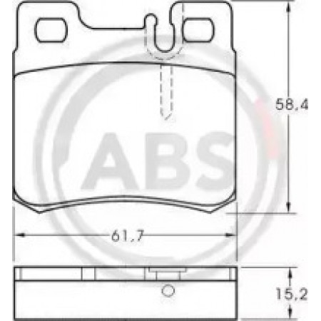 Задние тормозные колодки A.B.S. для Mercedes W124, 202, 210 ( -96) (ATE) 36687