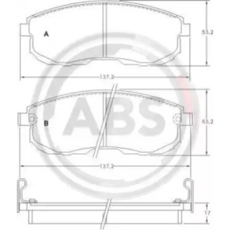 Передні гальмівні колодки A.B.S. для Nissan Maxima (88-00) (Sumitomo) 36691