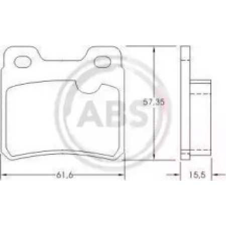 Задні гальмівні колодки A.B.S. для Opel Astra, Kadett, Vectra (87-01) 36694