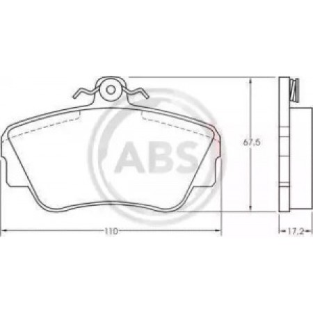 Передние тормозные колодки A.B.S. для Volvo 400 Series (88-97) 36703