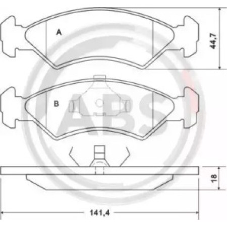 Передние тормозные колодки A.B.S. для Ford Fiesta, KA (95-08) 36707