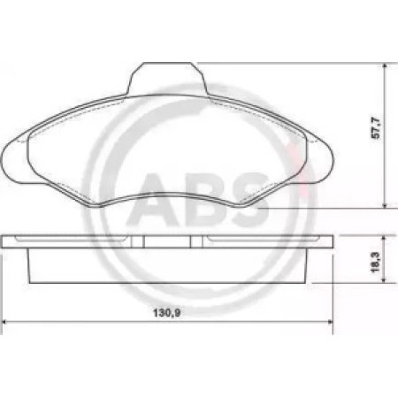 Передні гальмівні колодки A.B.S. для Ford Escort, Orion (90-01) 36709