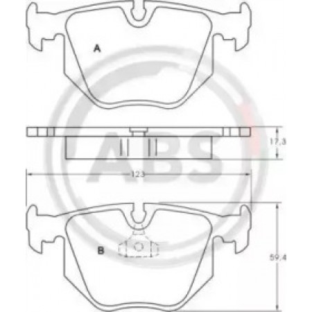 Задние тормозные колодки A.B.S. для BMW E46, E34, E39, E38, E31 (90-12) 36715