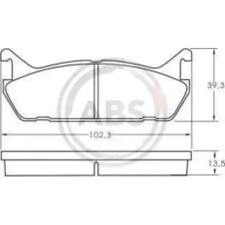 Задні гальмівні колодки A.B.S. для Mazda 323, 626 (94-04) (Akebono) 36723