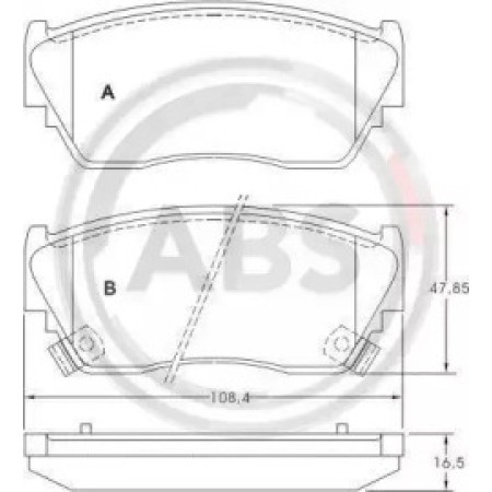 Передние тормозные колодки A.B.S. для Nissan Sunny, 100NX (90-96) 36728
