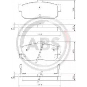 Тормозные колодки зад. Nissan Almera 95-00/Maxima 00-03 (36742)